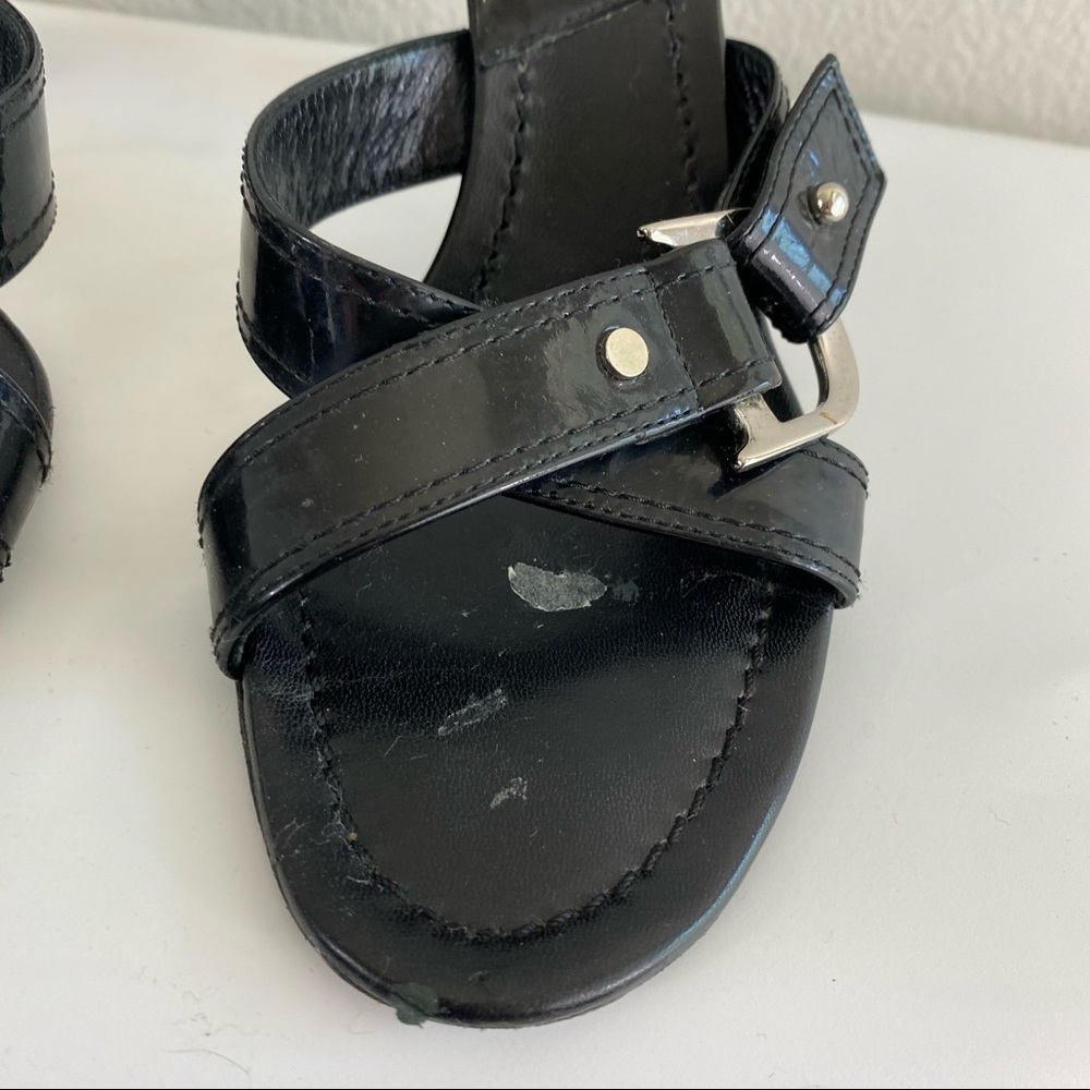 Y2K Vintage Christian Dior Patent D Charm Sandals - Picture 4 of 7